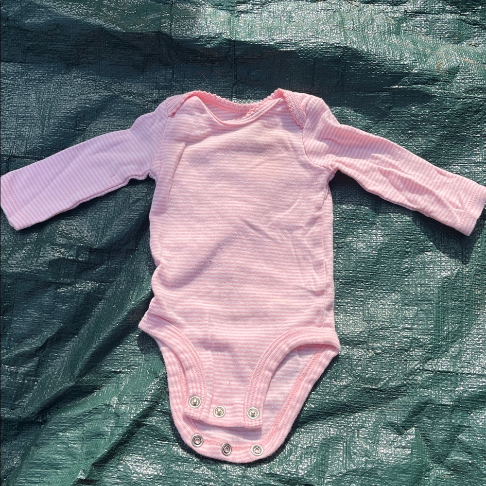 Carter's Pink Striped Baby Onesie